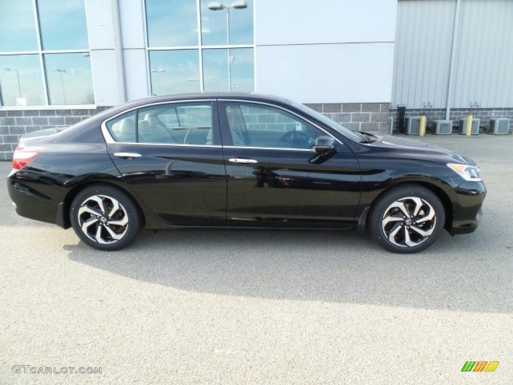 2017 Accord EX-L Sedan - Crystal Black Pearl / Ivory photo #2