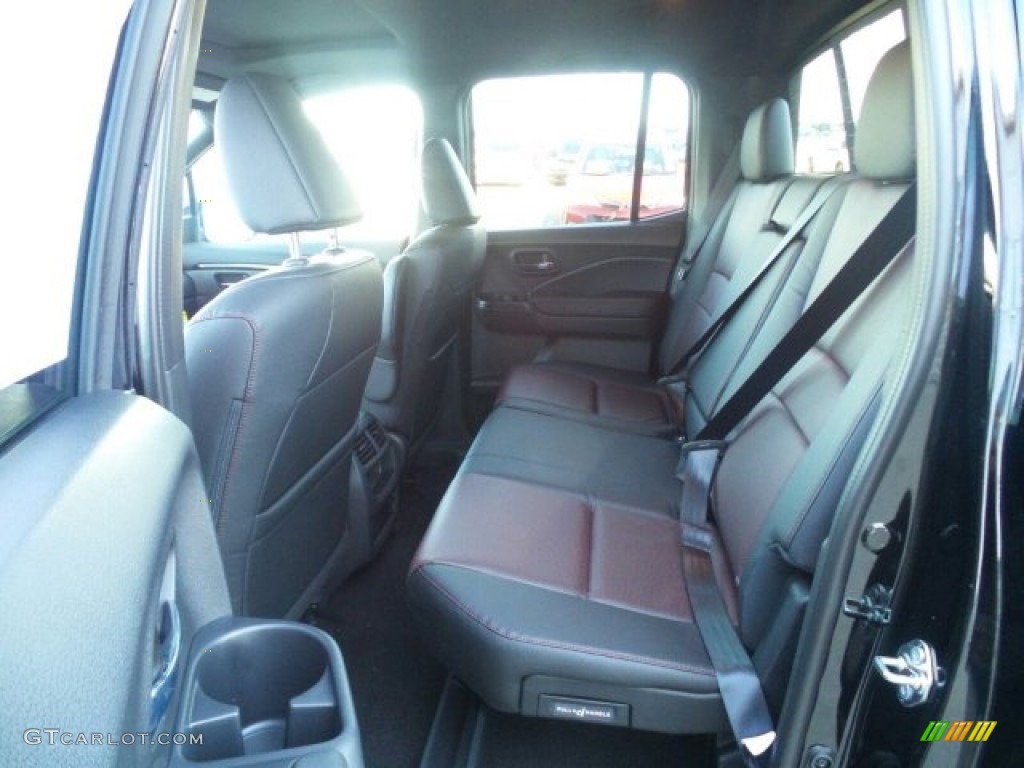 2017 Honda Ridgeline RTL-E AWD Black Edition Rear Seat Photo #118502154