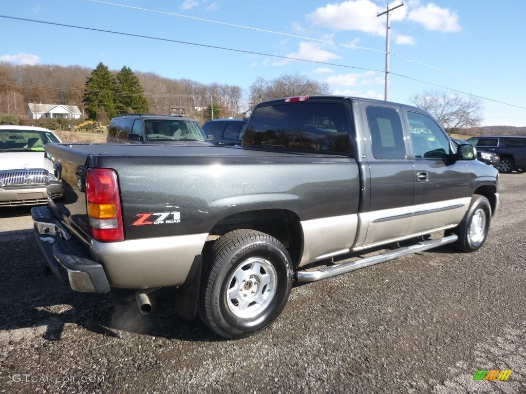 2003 Sierra 1500 SLE Extended Cab 4x4 - Carbon Metallic / Dark Pewter photo #9