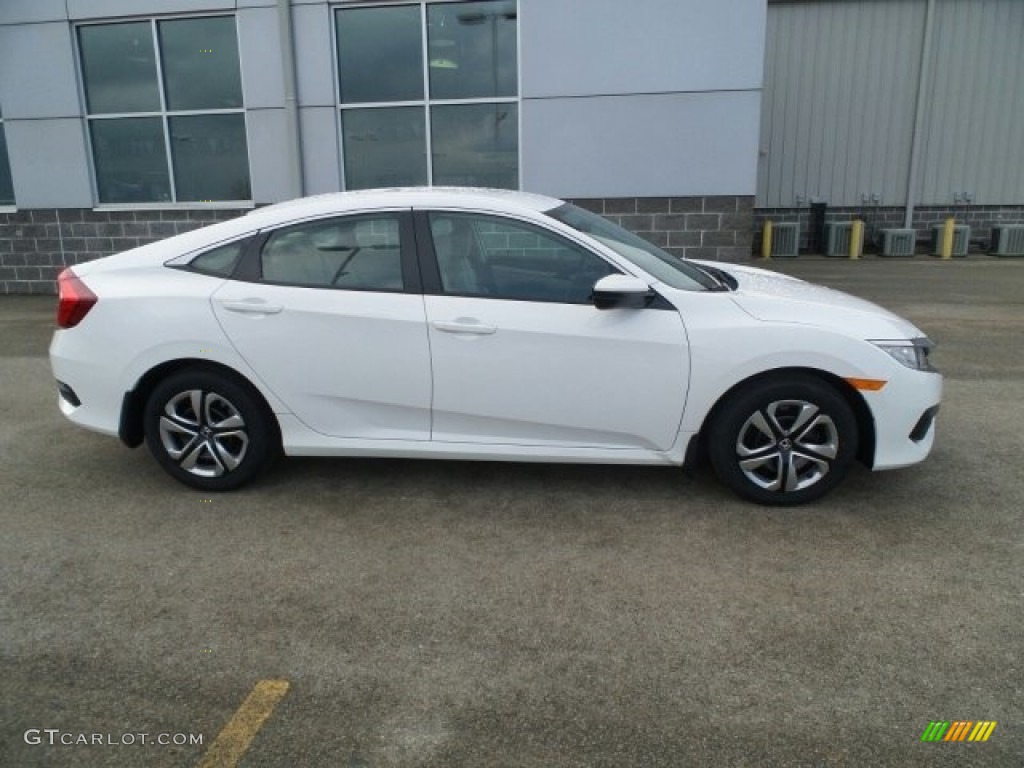 Taffeta White 2017 Honda Civic LX Sedan Exterior Photo #118504950