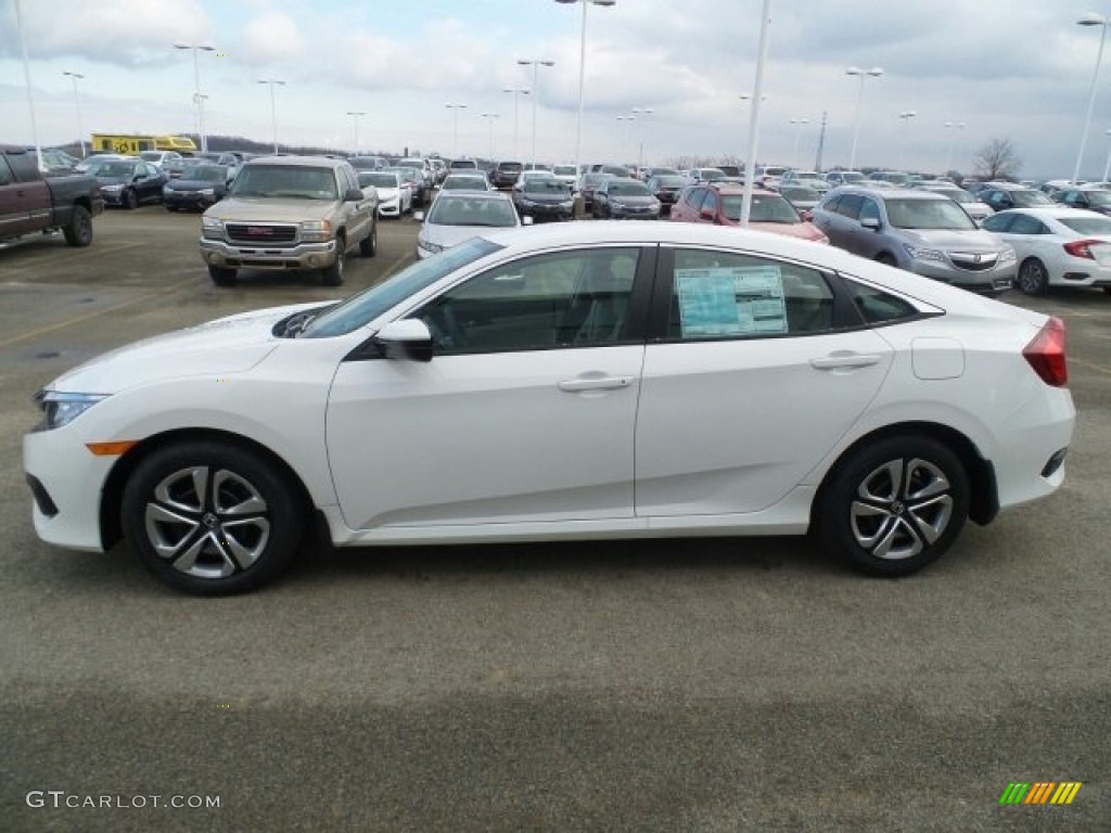 Taffeta White 2017 Honda Civic LX Sedan Exterior Photo #118504971