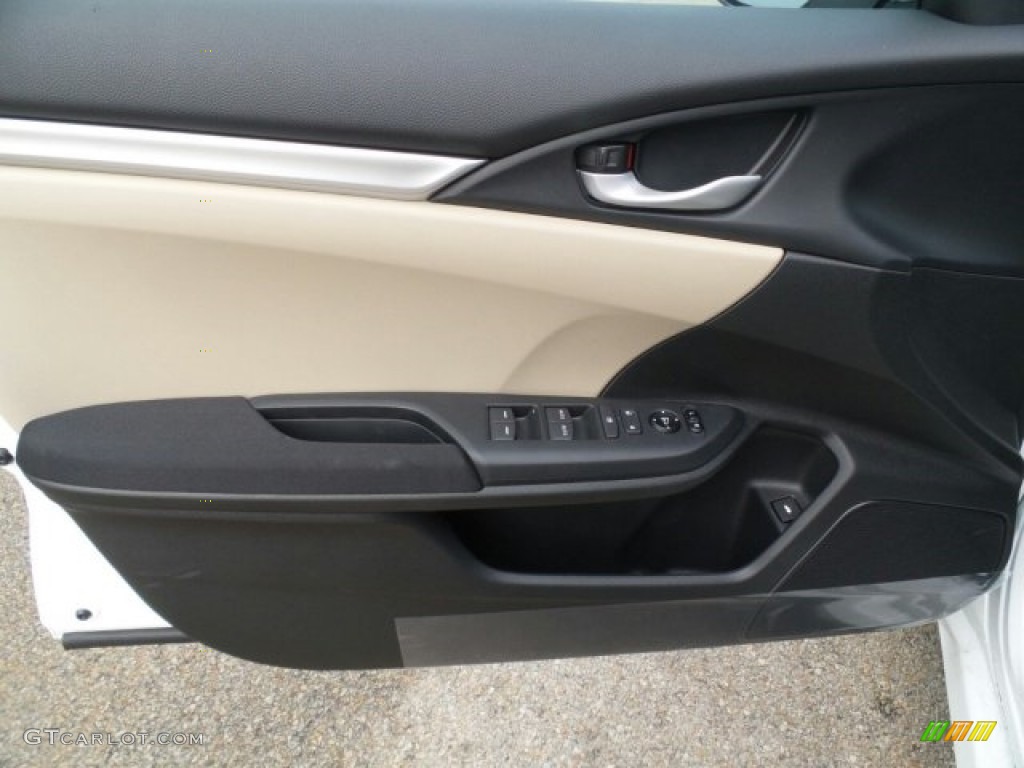 2017 Honda Civic LX Sedan Ivory Door Panel Photo #118505007