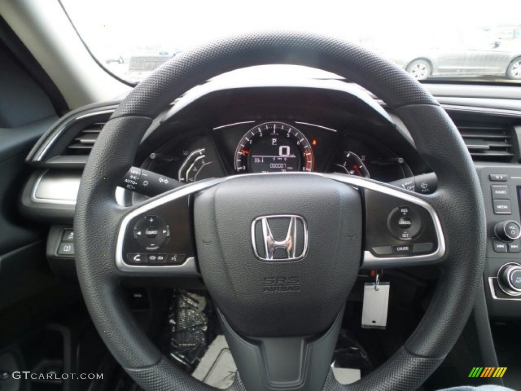 2017 Honda Civic LX Sedan Ivory Steering Wheel Photo #118505025