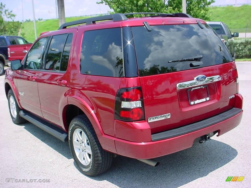 2008 Explorer XLT 4x4 - Redfire Metallic / Camel photo #6