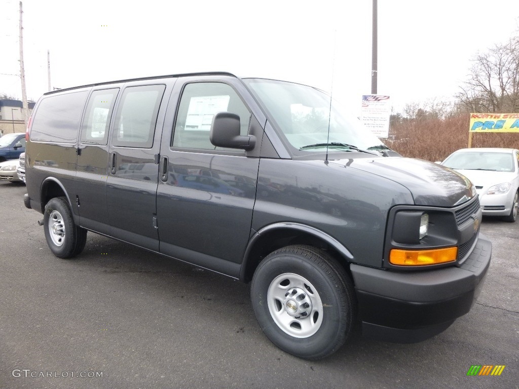 Cyber Gray Metallic 2017 Chevrolet Express 2500 Cargo WT Exterior Photo #118506516