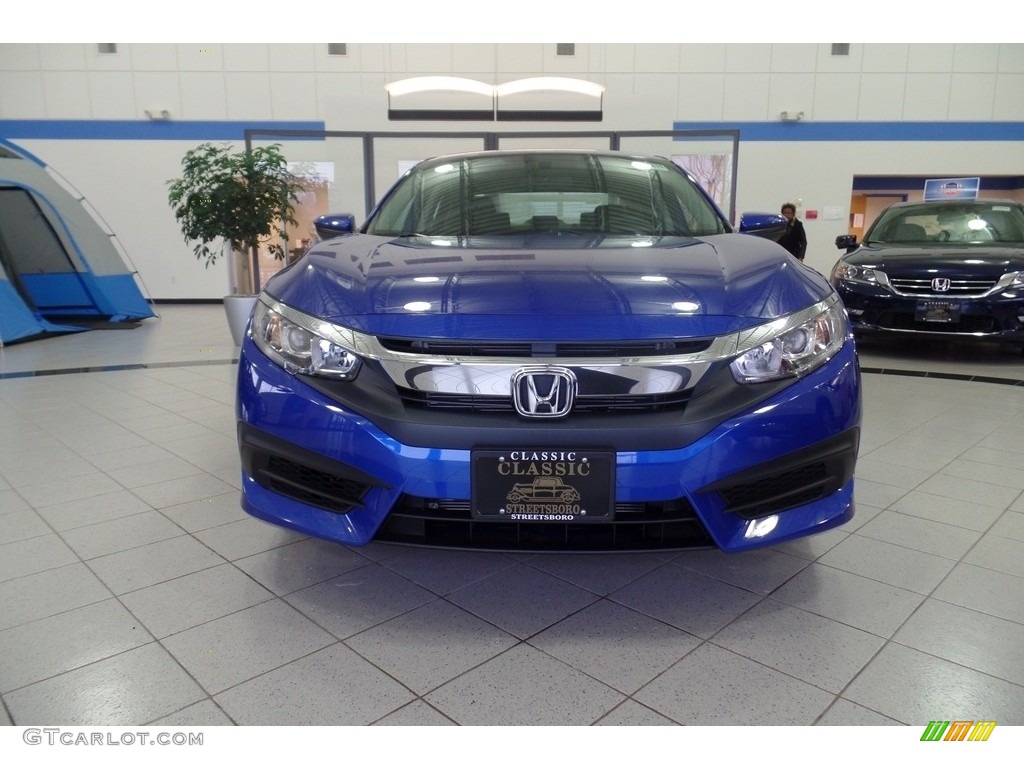 2017 Civic LX Sedan - Aegean Blue Metallic / Black photo #2