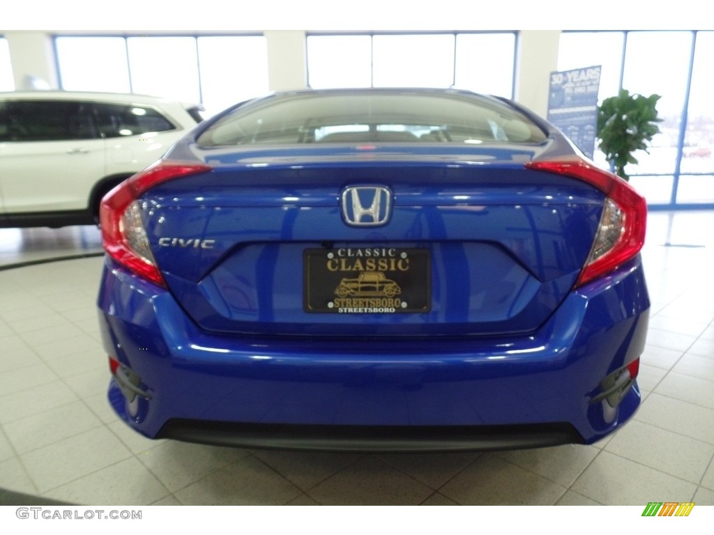 2017 Civic LX Sedan - Aegean Blue Metallic / Black photo #5