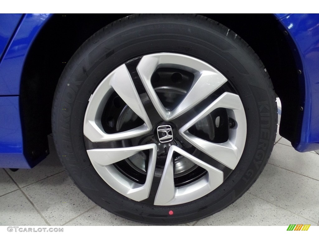 2017 Civic LX Sedan - Aegean Blue Metallic / Black photo #8