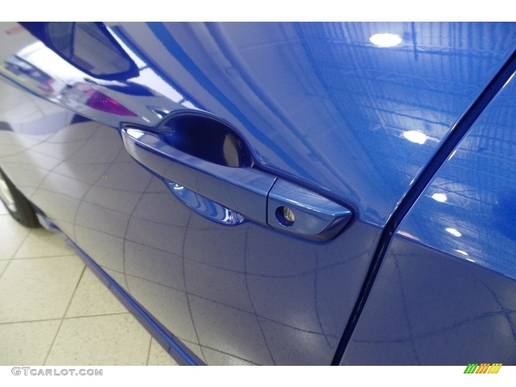 2017 Civic LX Sedan - Aegean Blue Metallic / Black photo #10