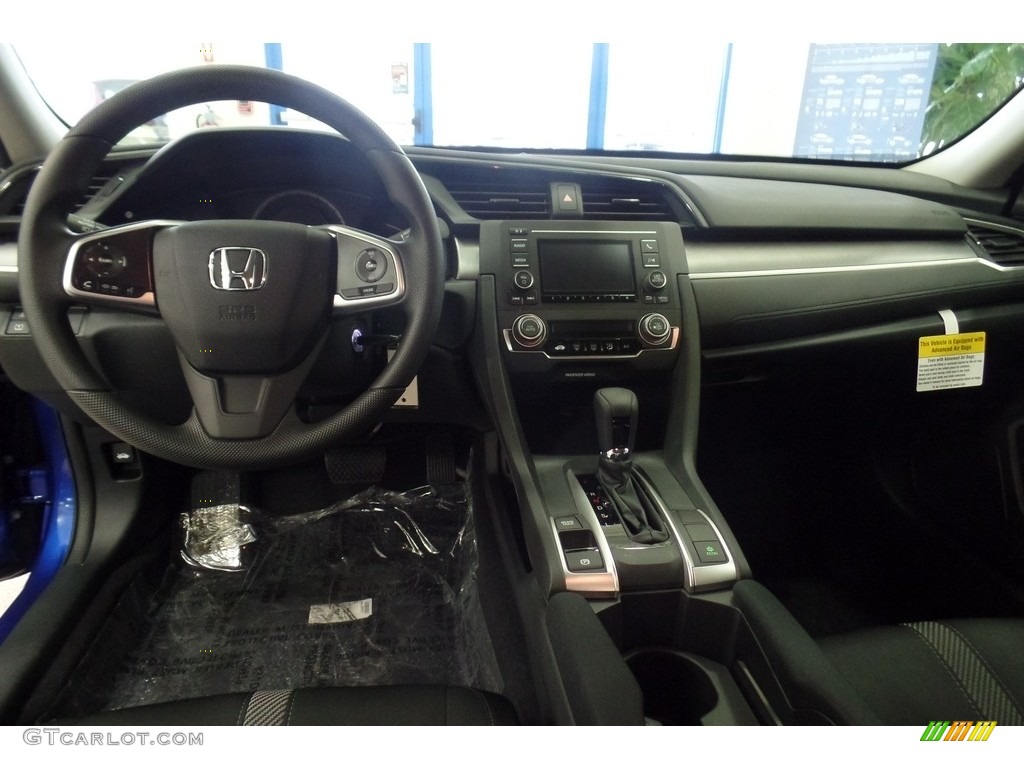 2017 Civic LX Sedan - Aegean Blue Metallic / Black photo #13