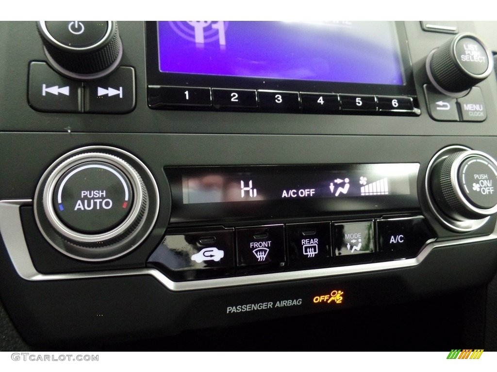 2017 Civic LX Sedan - Aegean Blue Metallic / Black photo #19