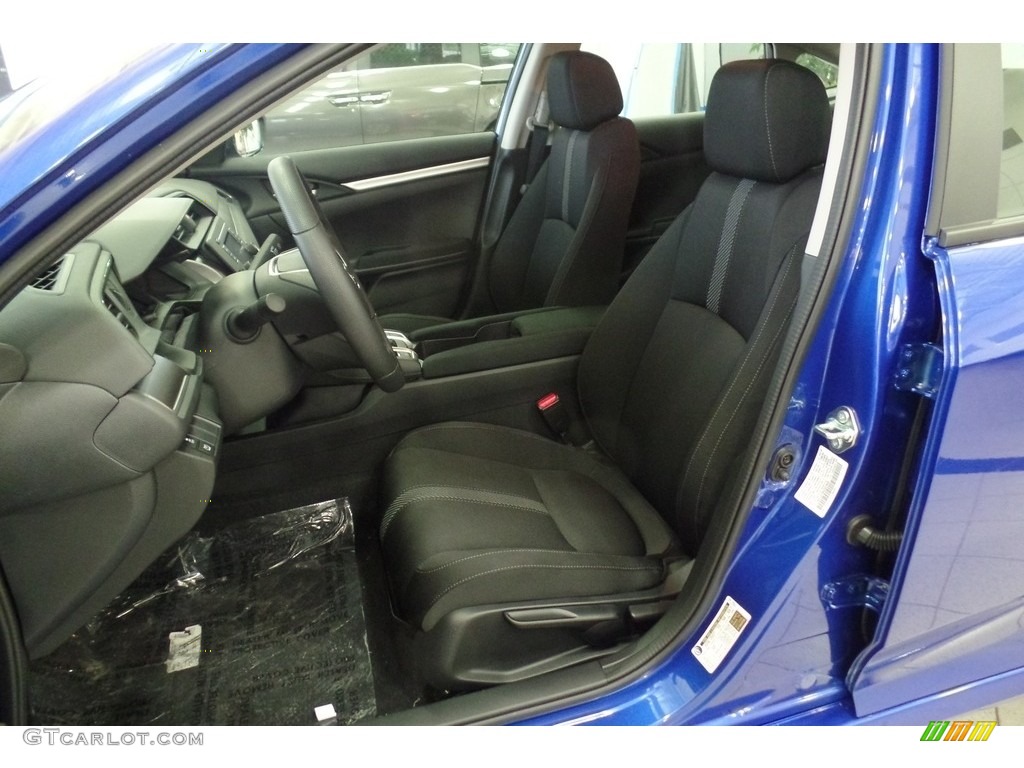 2017 Civic LX Sedan - Aegean Blue Metallic / Black photo #25