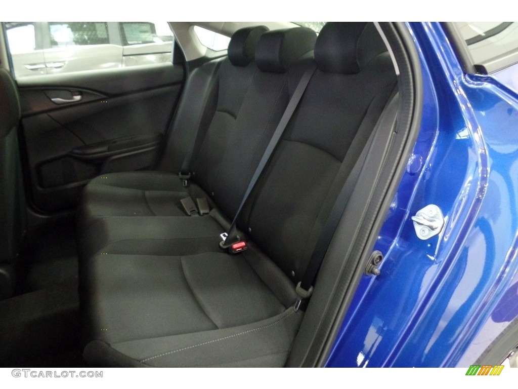 2017 Civic LX Sedan - Aegean Blue Metallic / Black photo #26