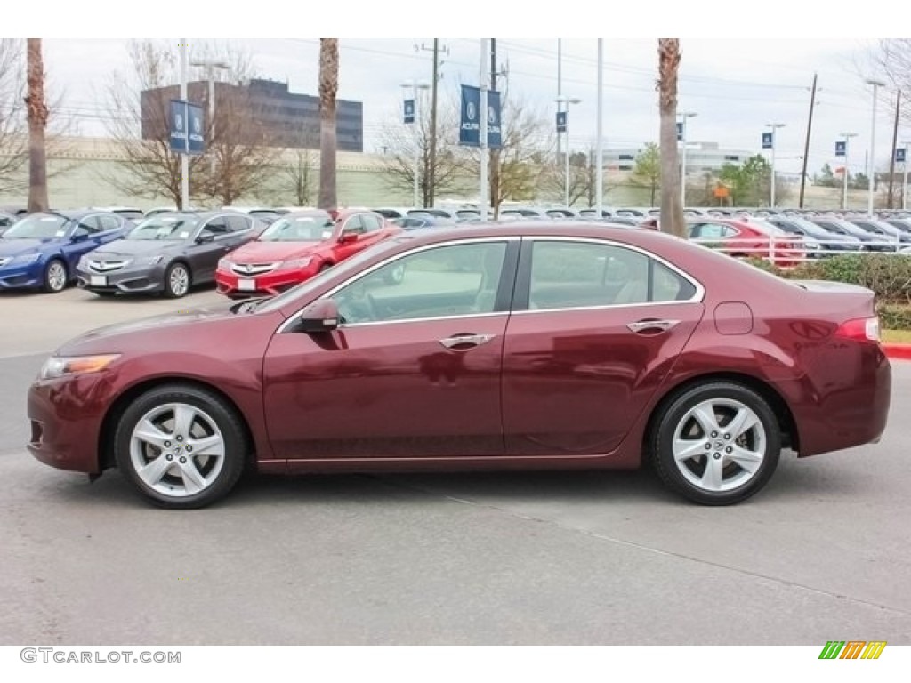 2010 TSX Sedan - Basque Red Pearl / Parchment photo #4