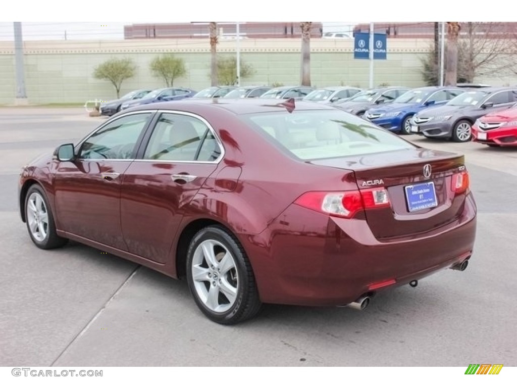 2010 TSX Sedan - Basque Red Pearl / Parchment photo #5