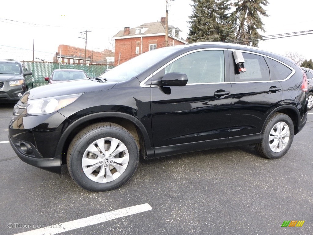 2014 CR-V EX-L AWD - Crystal Black Pearl / Black photo #3