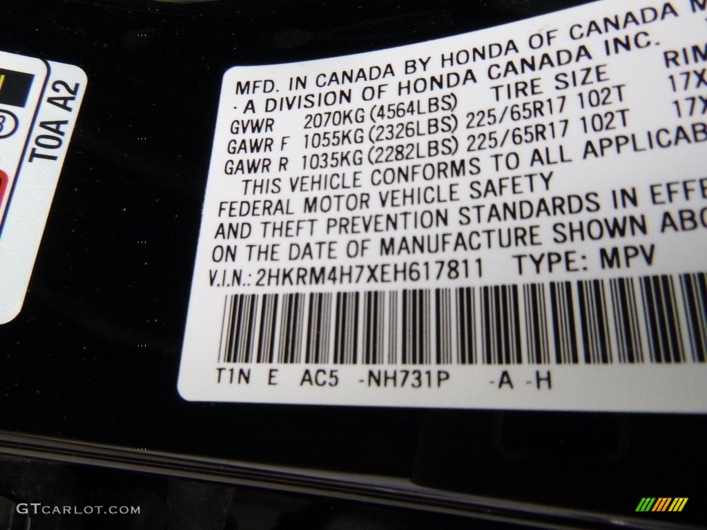 2014 CR-V EX-L AWD - Crystal Black Pearl / Black photo #25