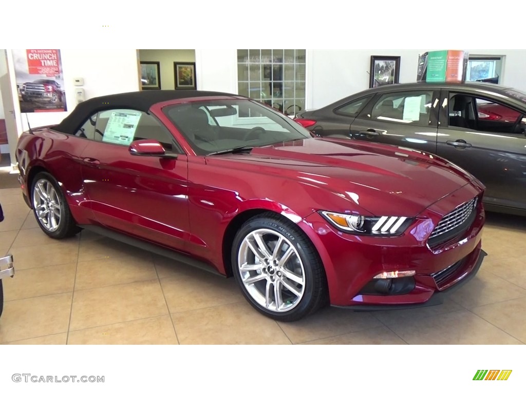 Ruby Red 2017 Ford Mustang EcoBoost Premium Convertible Exterior Photo #118514710