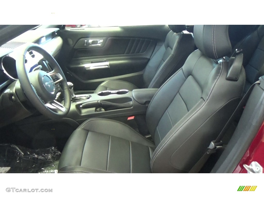 Ebony Interior 2017 Ford Mustang EcoBoost Premium Convertible Photo #118514911