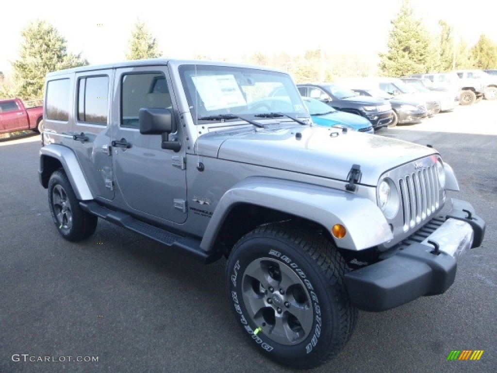 2017 Wrangler Unlimited Sahara 4x4 - Billet Silver Metallic / Black photo #10