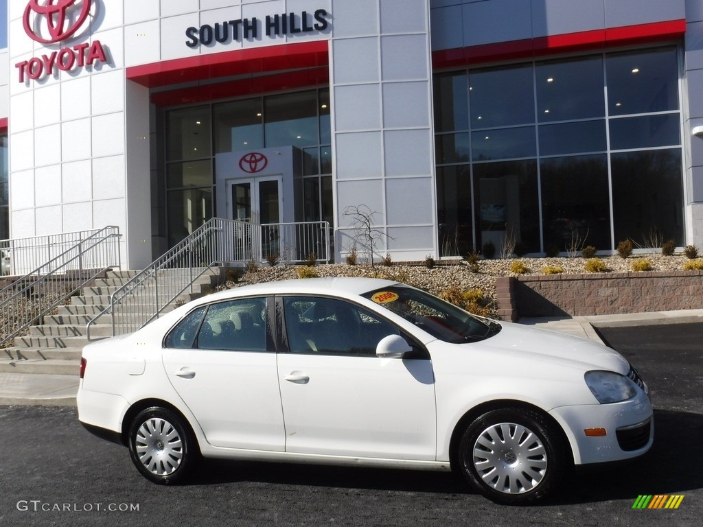 2008 Jetta S Sedan - Campanella White / Pure Beige photo #2