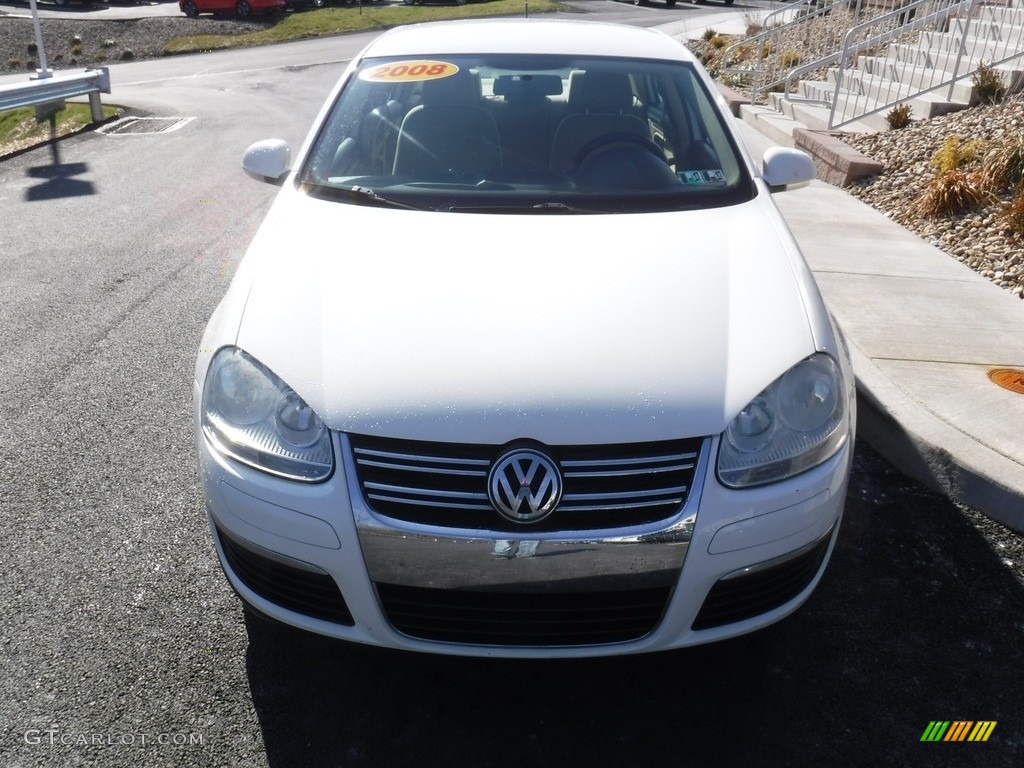 2008 Jetta S Sedan - Campanella White / Pure Beige photo #4