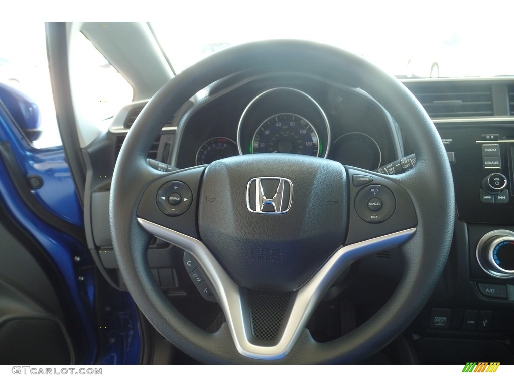 2017 Honda Fit LX Black Steering Wheel Photo #118525297