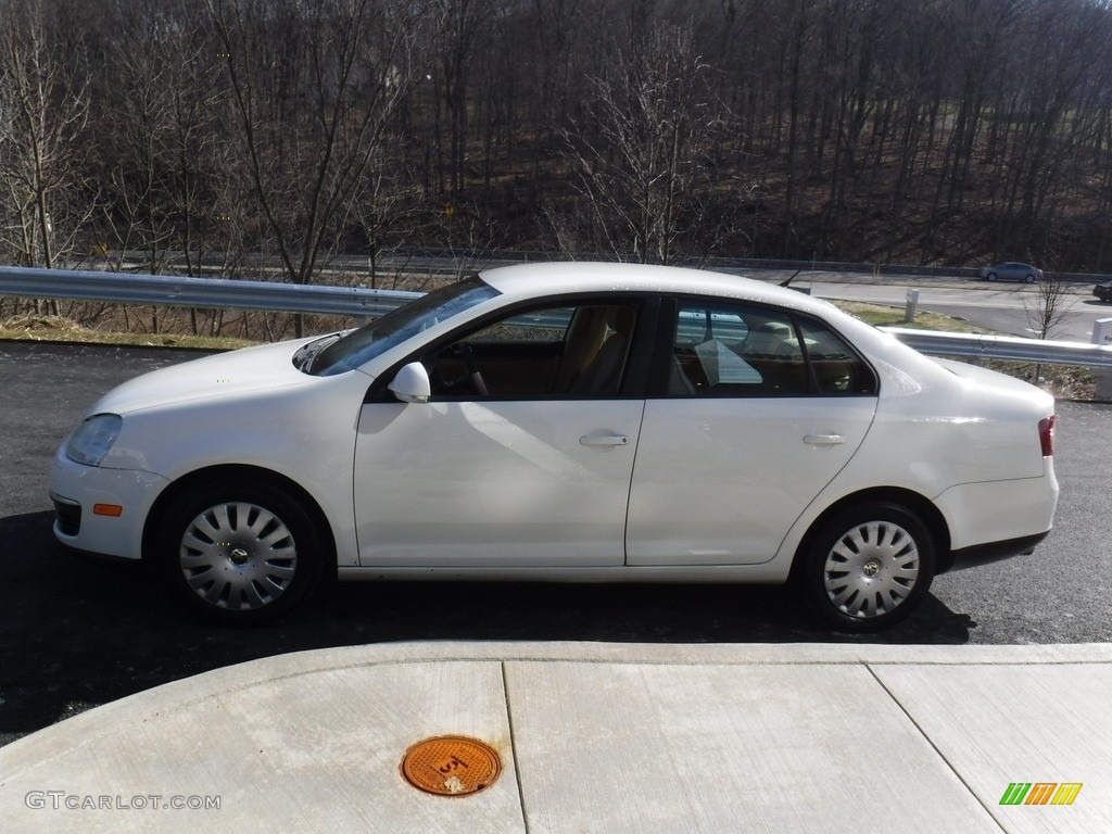 2008 Jetta S Sedan - Campanella White / Pure Beige photo #6