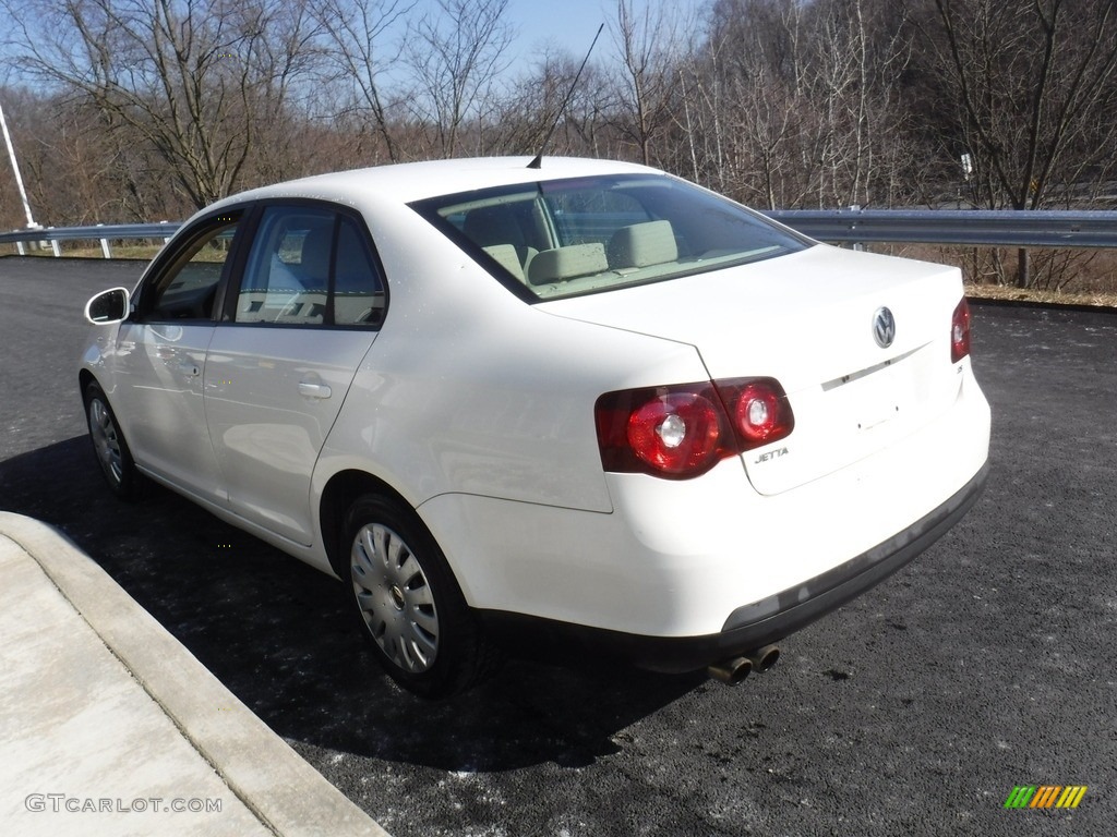 2008 Jetta S Sedan - Campanella White / Pure Beige photo #7