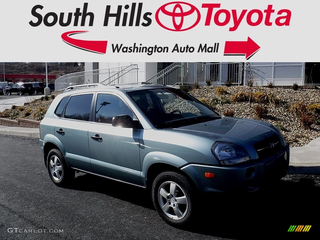 2007 Tucson GLS - Alpine Frost Blue Metallic / Gray photo #1