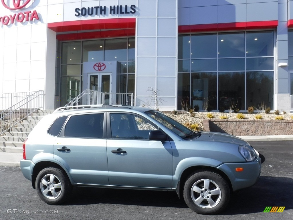 2007 Tucson GLS - Alpine Frost Blue Metallic / Gray photo #2