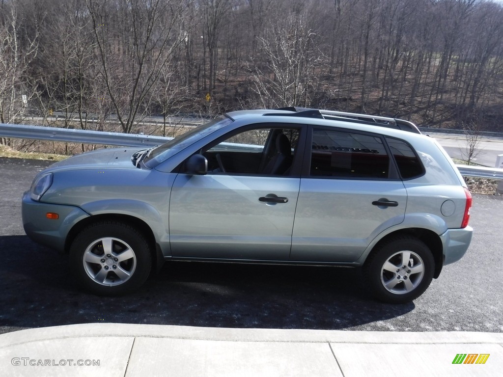 2007 Tucson GLS - Alpine Frost Blue Metallic / Gray photo #6