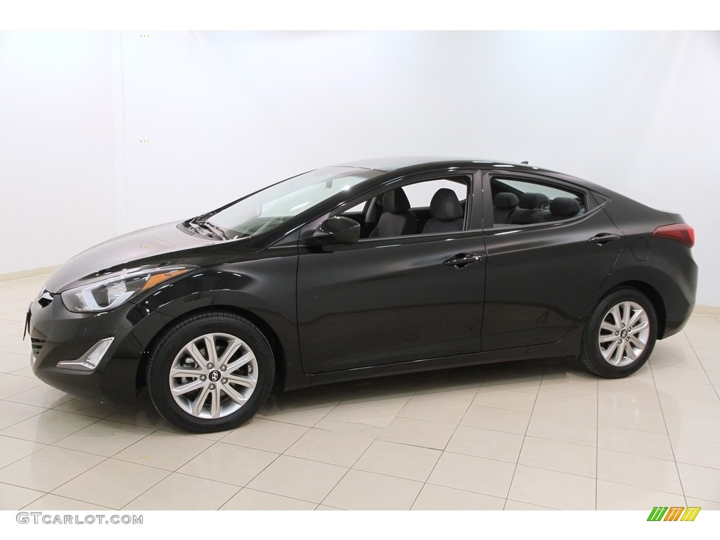2015 Elantra Limited Sedan - Black Diamond / Gray photo #3
