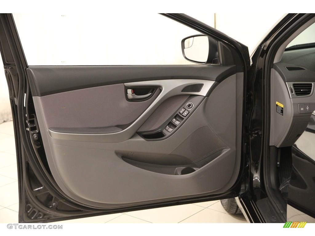 2015 Elantra Limited Sedan - Black Diamond / Gray photo #4