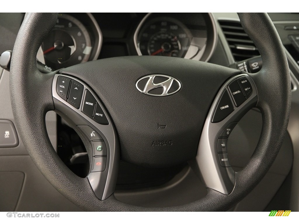2015 Elantra Limited Sedan - Black Diamond / Gray photo #6