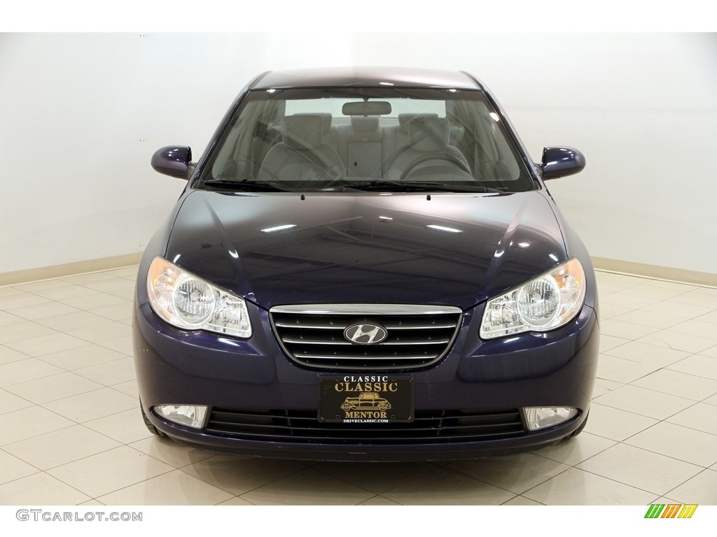2007 Elantra GLS Sedan - Regatta Blue / Gray photo #2
