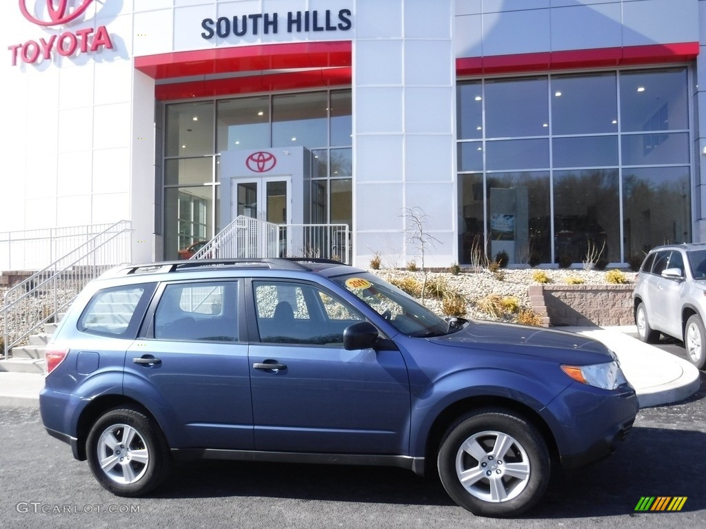 2011 Forester 2.5 X - Marine Blue Metallic / Black photo #2
