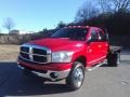 2007 Flame Red Dodge Ram 3500 Big Horn Quad Cab 4x4 Dually  photo #2