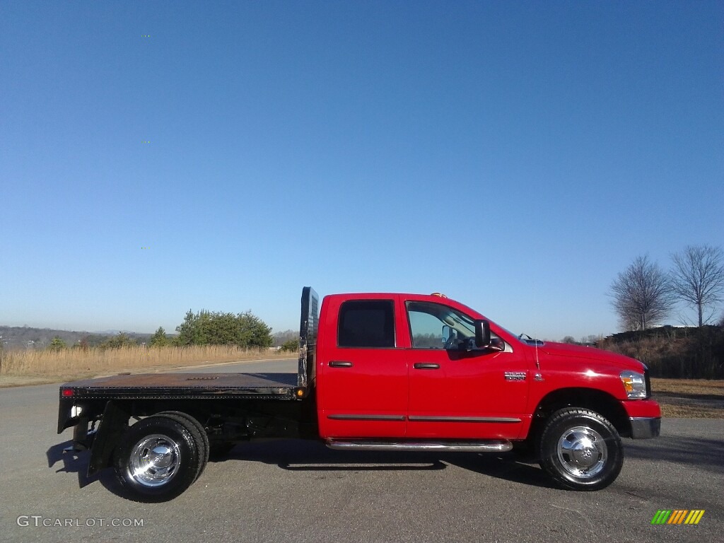 2007 Ram 3500 Big Horn Quad Cab 4x4 Dually - Flame Red / Medium Slate Gray photo #5