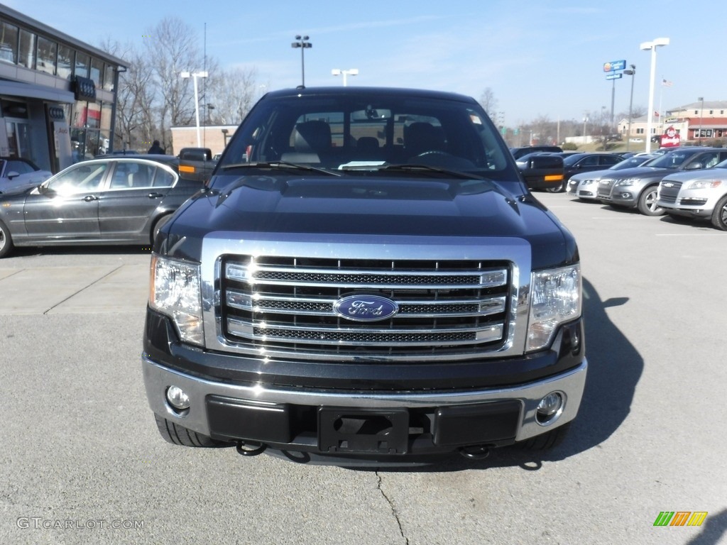 2014 F150 Lariat SuperCab 4x4 - Tuxedo Black / Black photo #7