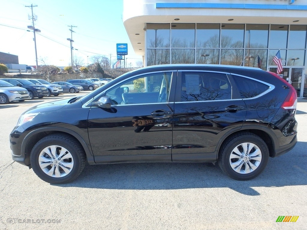 2014 CR-V EX-L AWD - Crystal Black Pearl / Black photo #2