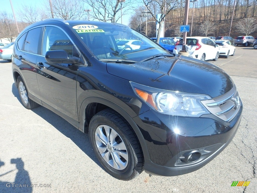 2014 CR-V EX-L AWD - Crystal Black Pearl / Black photo #7