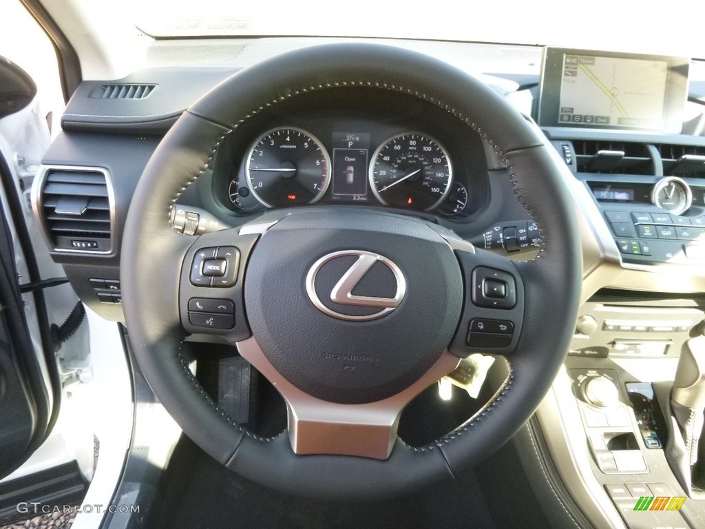 2017 Lexus NX 200t AWD Black Steering Wheel Photo #118534552