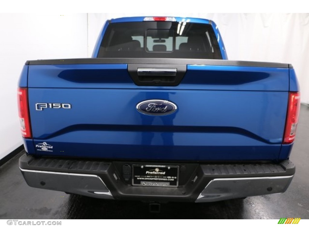 2017 F150 XLT SuperCrew 4x4 - Lightning Blue / Earth Gray photo #8