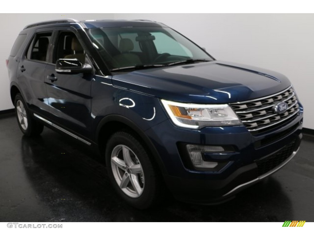 2017 Explorer XLT 4WD - Blue Jeans / Medium Light Camel photo #7