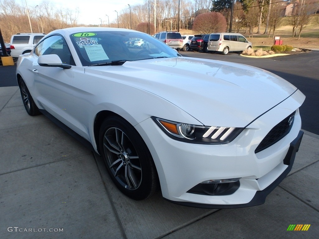 2016 Mustang EcoBoost Premium Coupe - Oxford White / Dark Saddle photo #7