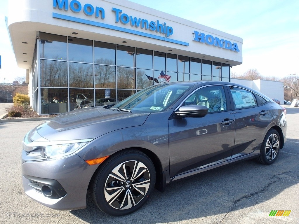 2017 Civic EX-T Sedan - Modern Steel Metallic / Gray photo #1