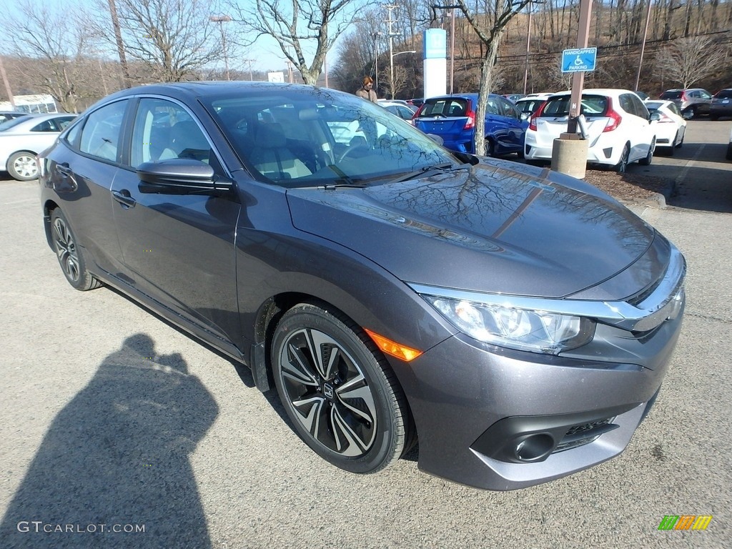 2017 Civic EX-T Sedan - Modern Steel Metallic / Gray photo #5