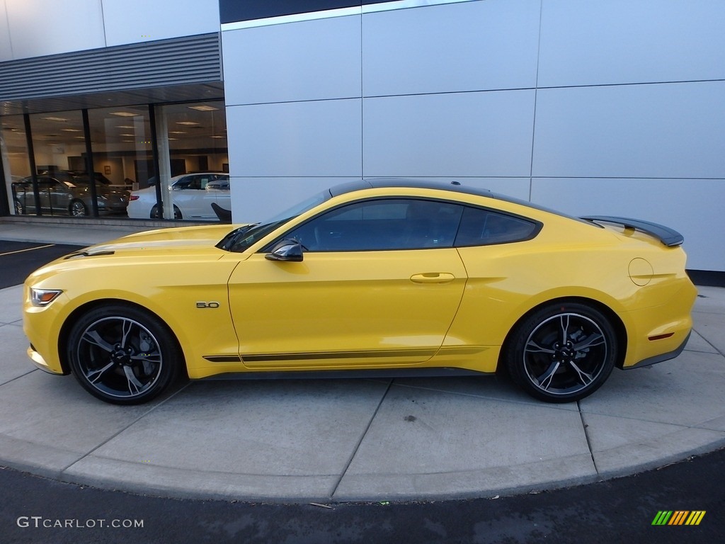 2016 Mustang GT/CS California Special Coupe - Triple Yellow Tricoat / California Special Ebony Black/Miko Suede photo #2