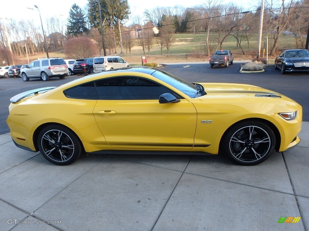 2016 Mustang GT/CS California Special Coupe - Triple Yellow Tricoat / California Special Ebony Black/Miko Suede photo #6